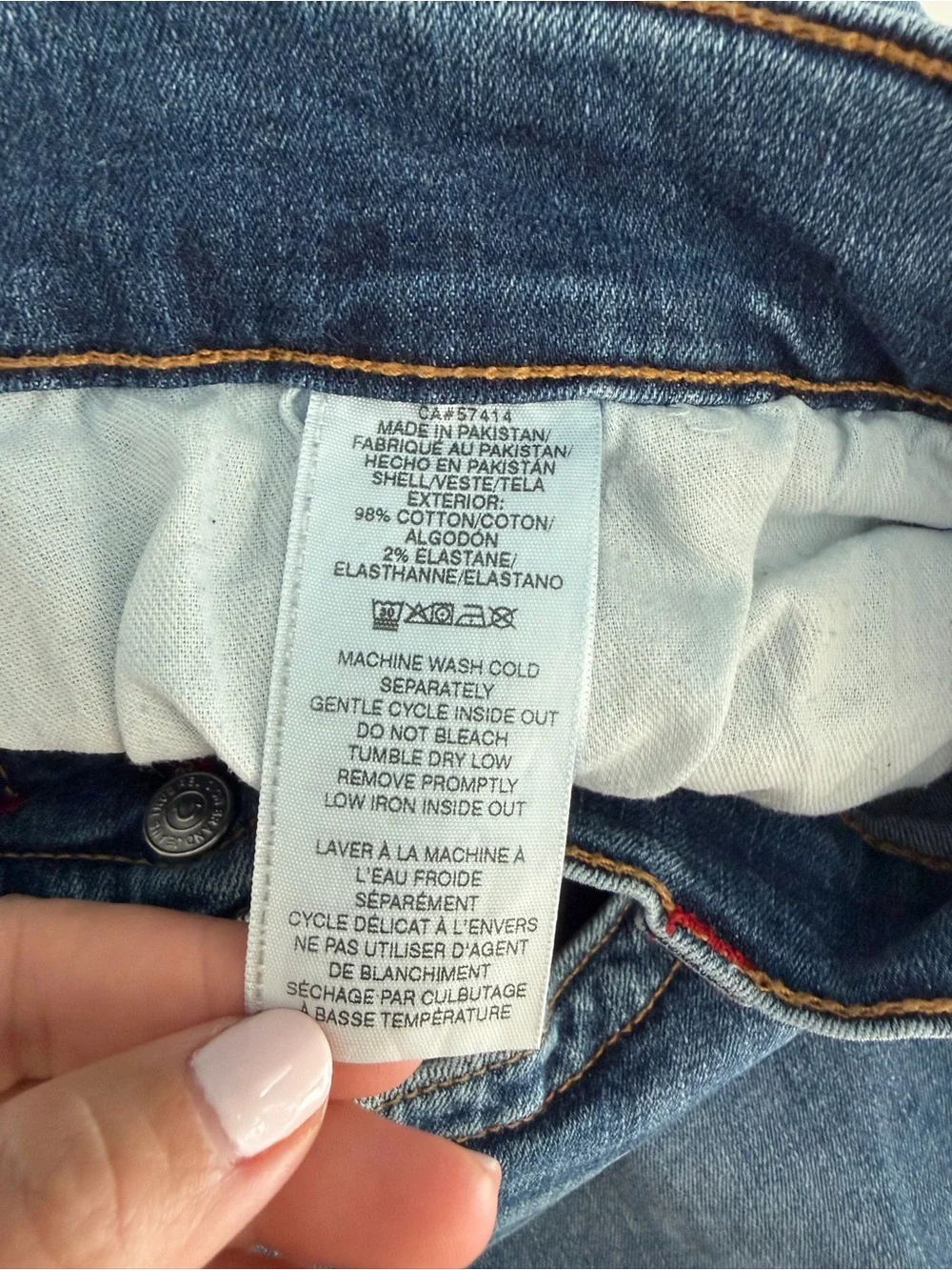 True Religion Ricky SN Flap Relaxed Straight Jeans Blue Red Stitch Y2K Size 38